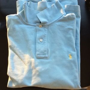 Polo long sleeve light blue shirt